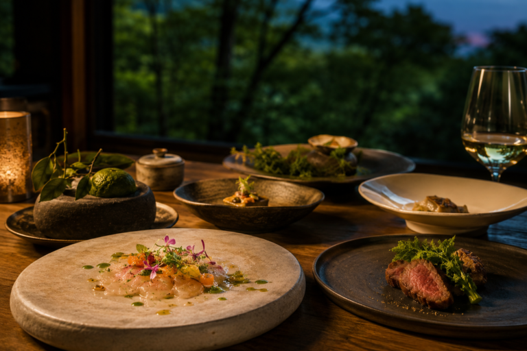 Yakushima seasonal dining as an island-informed still life.