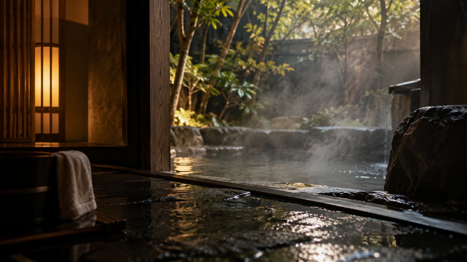 Quiet atmospheric detail suggesting the rhythm of an evening at a Japanese ryokan